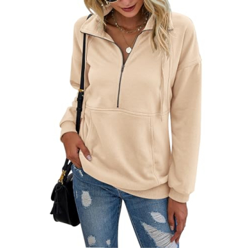 Versatile Women's Pullover Zipper Sweatshirt for All Seasons