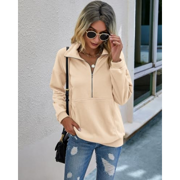 Versatile Women's Pullover Zipper Sweatshirt for All Seasons