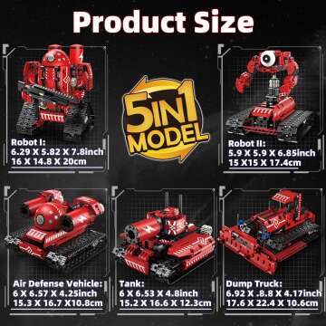 STEM 5-in-1 Robot Toys for Kids Ages 8-14