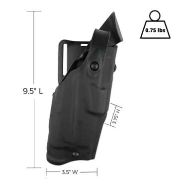 Safariland 6360 Duty Holster, Fits Glock 19/23, Level III Retention™, STX Tactical Black, Right Ha...