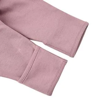 Aablexema Baby Footed Pajamas with Mitten - Newborn Double Ways Zipper Cotton Footie Pjs Infant Solid Jammies (Purple, Newborn)