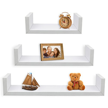 Greenco Floating U Shelves Set of 3 for Stylish Storage
