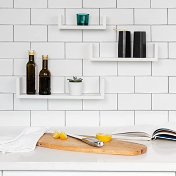 Greenco Floating U Shelves Set of 3 for Stylish Storage