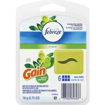 Febreze Wax Melts Gain Original Air Freshener - Long-Lasting Freshness (1 Count, 2.75 Ounce)
