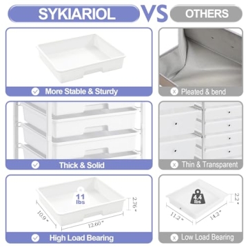 SYKIARIOL 8 Drawer Rolling Storage Cart - Stylish Organization