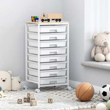 SYKIARIOL 8 Drawer Rolling Storage Cart - Stylish Organization
