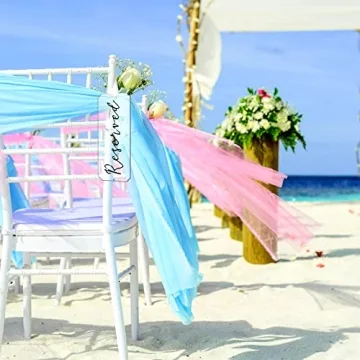 Stylish Reserved Signs for Weddings and Events | 6 Pieces