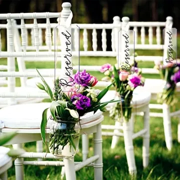 Stylish Reserved Signs for Weddings and Events | 6 Pieces