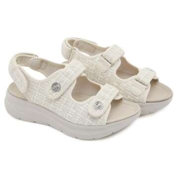 Trcloltc Women's Comfortable Walking Sandal Lightweight Cushioned Hiking Sandals Platform Shoes for Women Slingback Woven With Straps Sandals