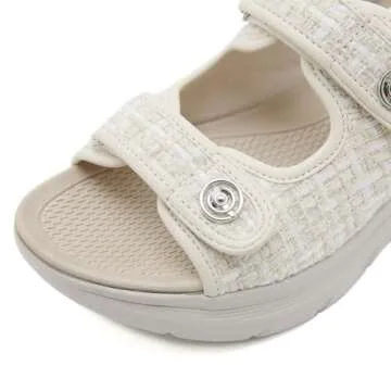 Trcloltc Women's Comfortable Walking Sandal Lightweight Cushioned Hiking Sandals Platform Shoes for Women Slingback Woven With Straps Sandals