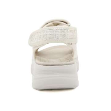 Trcloltc Women's Comfortable Walking Sandal Lightweight Cushioned Hiking Sandals Platform Shoes for Women Slingback Woven With Straps Sandals