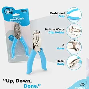 Versatile 1/4” Metal Hole Punch for Crafts & School Supplies