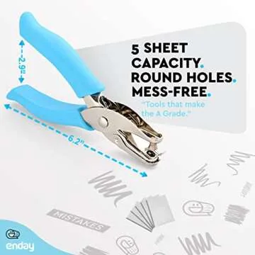 Versatile 1/4” Metal Hole Punch for Crafts & School Supplies