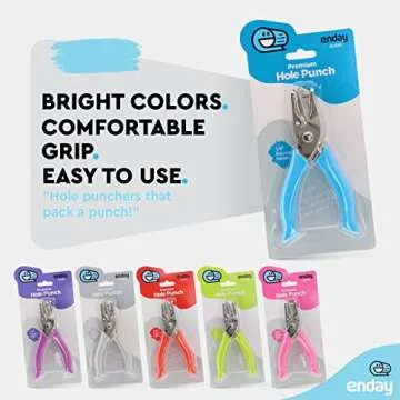 Versatile 1/4” Metal Hole Punch for Crafts & School Supplies