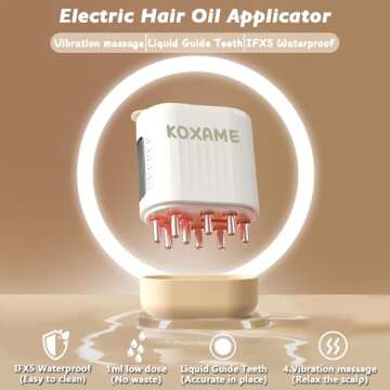 Hair Oiling Applicator, 2 in 1 Scalp Oil Applicator, Oil Dispenser for Hair, Hair Oiling Applicator for Hair Growth, Scalp Massager Hair Growth, (White)