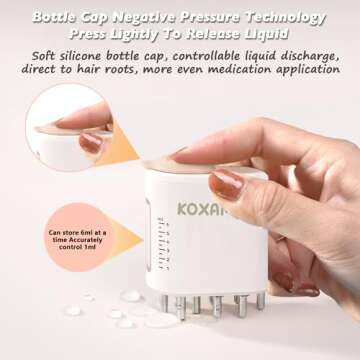 Hair Oiling Applicator, 2 in 1 Scalp Oil Applicator, Oil Dispenser for Hair, Hair Oiling Applicator for Hair Growth, Scalp Massager Hair Growth, (White)