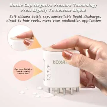 Hair Oiling Applicator, 2 in 1 Scalp Oil Applicator, Oil Dispenser for Hair, Hair Oiling Applicator for Hair Growth, Scalp Massager Hair Growth, (White)