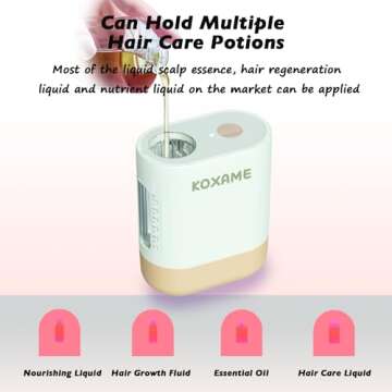 Hair Oiling Applicator, 2 in 1 Scalp Oil Applicator, Oil Dispenser for Hair, Hair Oiling Applicator for Hair Growth, Scalp Massager Hair Growth, (White)