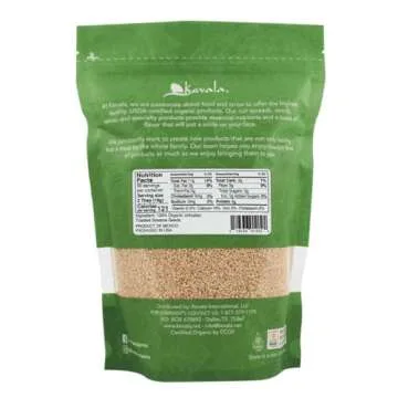 Kevala Organic Toasted Sesame Seeds - Unhulled Seeds, Gluten Free, Vegan Seasoning, Roasted Sesame f...