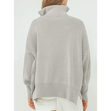 ANRABESS Women's Oversized 1/4 Zip Sweater for All Seasons