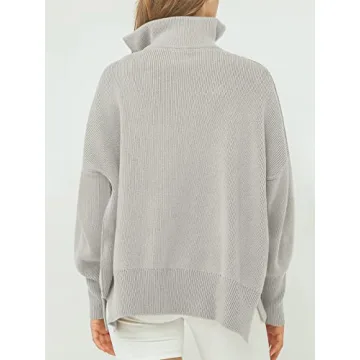 ANRABESS Women's Oversized 1/4 Zip Sweater for All Seasons