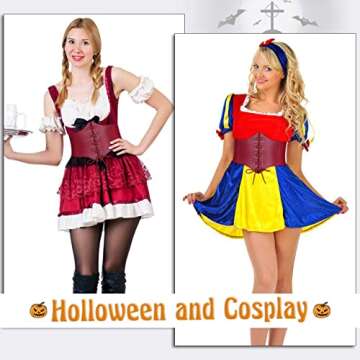 SUOSDEY Costume Belts for Women Wide Elastic Waist Cinch Belts Lace-up Waspie Corset Belts Red Color