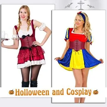 SUOSDEY Costume Belts for Women Wide Elastic Waist Cinch Belts Lace-up Waspie Corset Belts Red Color