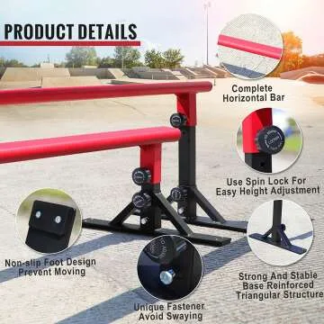 Height Adjustable Skateboard Grind Rail for All Skaters