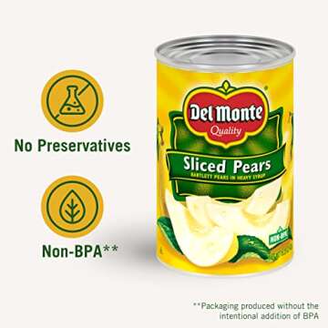 DEL MONTE Sliced Bartlett Pears in Heavy Syrup - 15.25 oz