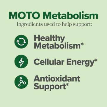 O Positiv Moto Women's Metabolism Support - Energy, Curb Cravings, Healthy Metabolism - Vegan Capsul...