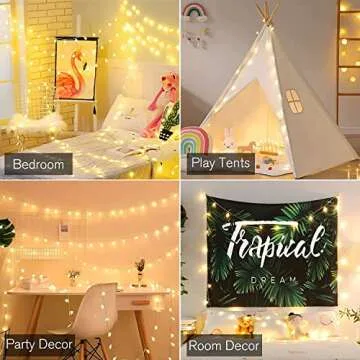 ANJAYLIA 10FT Star Lights - Warm White LED String Lights