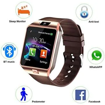 Padgene DZ09 Bluetooth Smart Watch with Camera and More