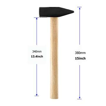 2 Pcs 3 Lbs Cross Peen Hammer, 3 Pound Steel Head Cross Pein Hammer Blacksmith Hammer with Wood Handle for Metal Processing, Wood Work, Home Repair