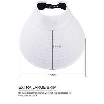 2 PiecesWomen Sun Visor Hats Wide Brim Visor Hats Adjustable Summer Visor Caps UV Protection Beach Caps for Women Wearing Favors (Color Set 1)