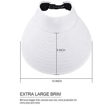 2 PiecesWomen Sun Visor Hats Wide Brim Visor Hats Adjustable Summer Visor Caps UV Protection Beach Caps for Women Wearing Favors (Color Set 1)