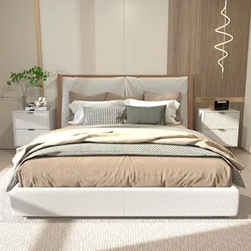 Elegant ANBUY White Nightstand Set of 2 for Bedroom