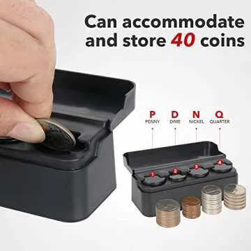 SINGARO Car Coin Holder - Stylish and Practical Organizer
