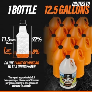 Calyptus 50% Pure Vinegar Concentrate | 12.5x Power | 1 Gallon