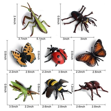 Odowalker Realistic Insect Toy Set for Kids 8 Pcs