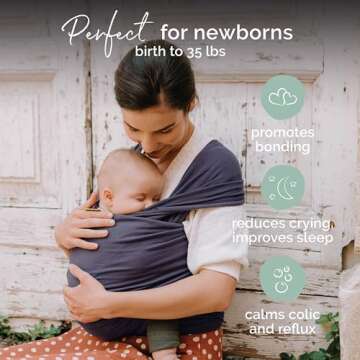 Boba Baby Wrap Carrier - Original Baby Carrier Wrap Sling for Newborns - Baby Wearing Essentials - N...