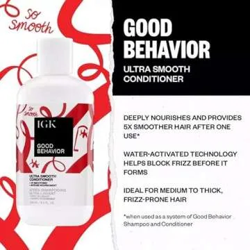 IGK Good Behavior Ultra Smooth Conditioner for Frizz-Free Hair