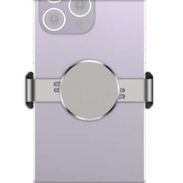 Luanke Metal Phone Clamp Magnetic Mount [Clip and Remove at Anytime] All Magnet Car Holder cell phone magnetic plate Compatible iPhone 13 Pro Max, Samsung, and More (Silver)