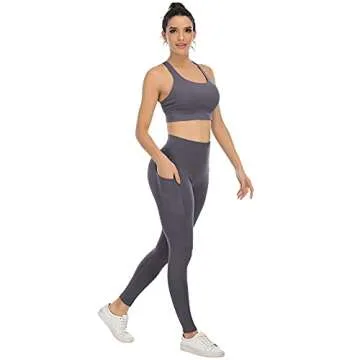 YOUNGCHARM High Waist Leggings with Pockets for Women
