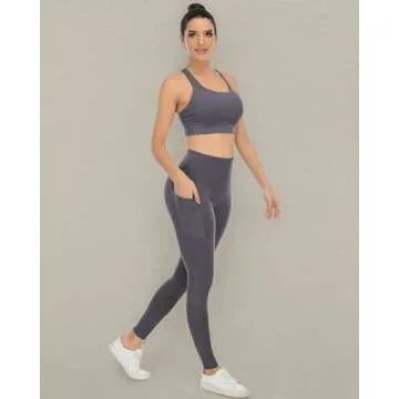 YOUNGCHARM High Waist Leggings with Pockets for Women