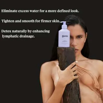 GENTE BEAUTY Lymphatic Drainage Lotion - Detox, Slimming & Tightening - Reduces Measurements, Softens Skin - Vegan Formula with Guarana & Acai - 6.7 FL OZ