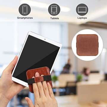 Fintie Screen Cleaning Pad, Soft Cloth Wipes Screen Cleaner with Elastic Strap for iPad, iPhone, MacBook, Tablets, Laptop, 4 Pack