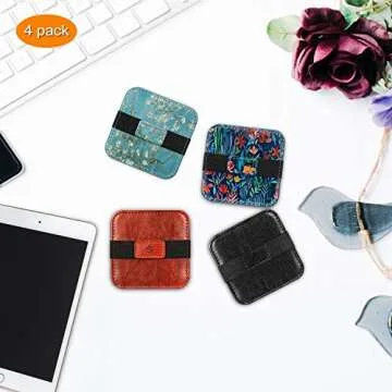 Fintie Screen Cleaning Pad, Soft Cloth Wipes Screen Cleaner with Elastic Strap for iPad, iPhone, MacBook, Tablets, Laptop, 4 Pack