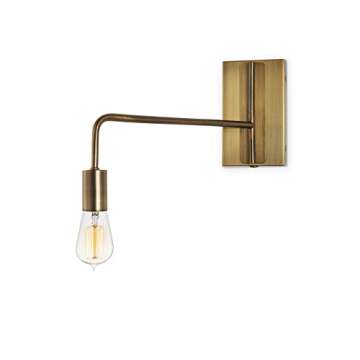 Bronze Wall Sconce Lamp Light - Adjustable Swing Arm, Plugin and Hardwire Installation Options, Edison Bulb Included, Brooklyn Bulb Co. Hoyt Collection - ETL Listed