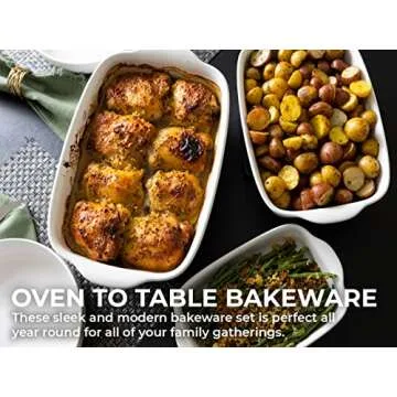 Premium Saffron & Sage Ceramic Casserole Dish Set