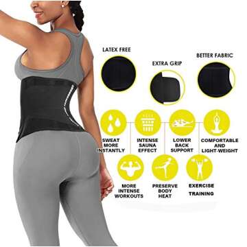 ChongErfei Waist Trainer Belt for Women & Man - Waist Trimmer Ab Belt - Tummy Control Body Shaper(Black,Small)